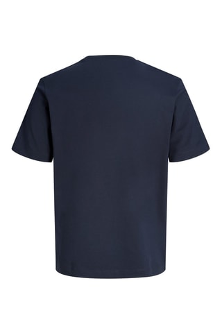 T-shirt regular em algodão biológico - Azul-marinho
