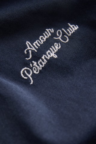 T-shirt regular em algodão biológico - Azul-marinho