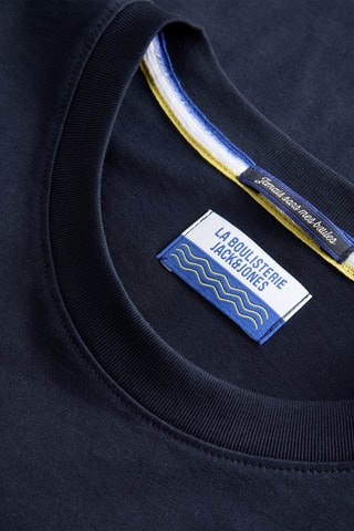 T-shirt regular em algodão biológico - Azul-marinho