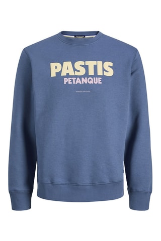 Sweat em algodão biológico - Azul-cobalto