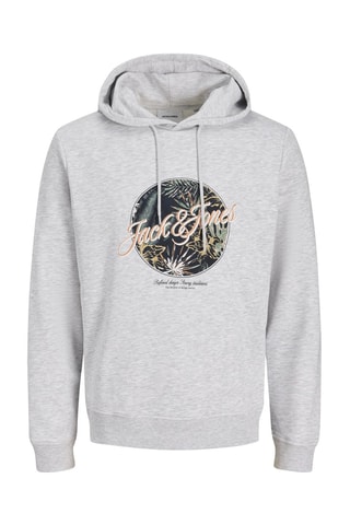Sweat com capuz - Branco mesclado