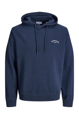 Sweat relaxed em algodão biológico misturado - Azul-marinho