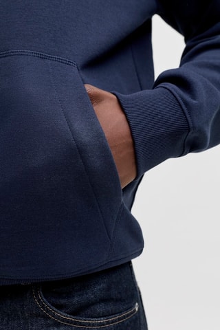 Sweat relaxed em algodão biológico misturado - Azul-marinho