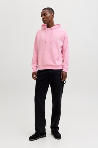 Sweat relaxed em algodão biológico misturado - Rosa