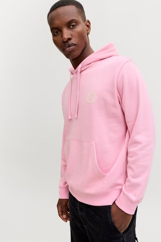 Sweat relaxed em algodão biológico misturado - Rosa