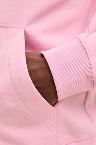 Sweat relaxed em algodão biológico misturado - Rosa
