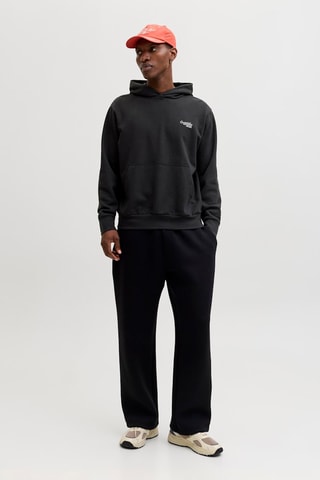 Sweat loose em algodão biológico misturado - Preto
