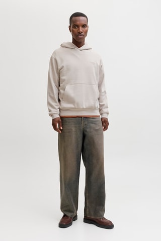 Sweat loose em algodão biológico misturado - Bege