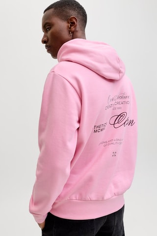 Sweat loose em algodão biológico misturado - Rosa