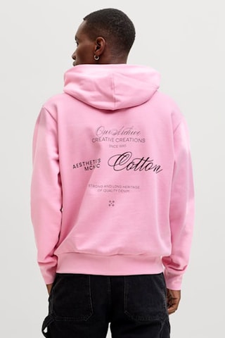 Sweat loose em algodão biológico misturado - Rosa