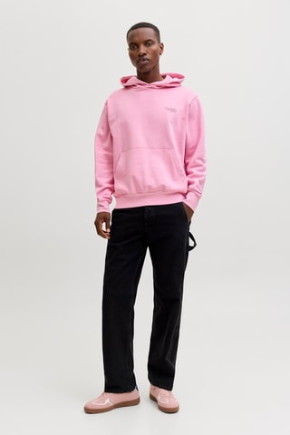 Sweat loose em algodão biológico misturado - Rosa