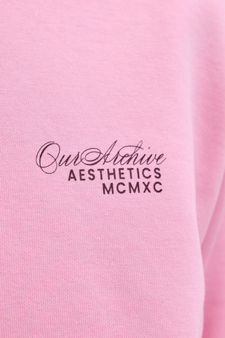 Sweat loose em algodão biológico misturado - Rosa