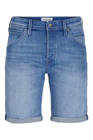 Bermudas regular de ganga - Azul-claro