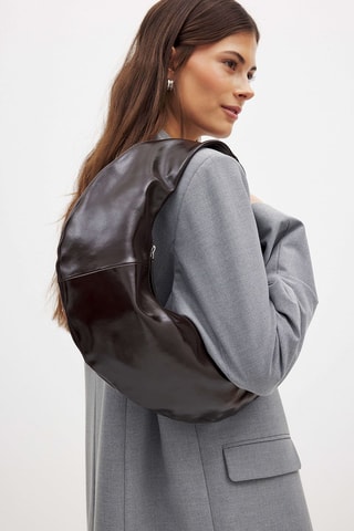 Bolso de piel - Marrón oscuro