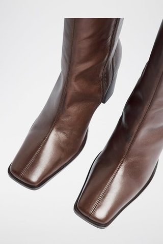 Botas de piel - Marrón