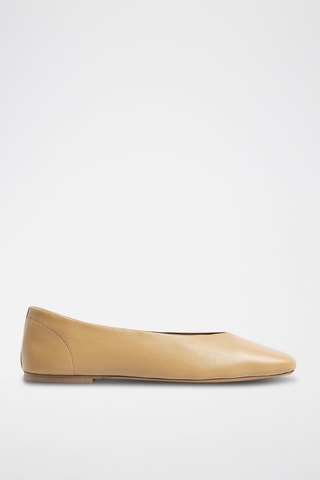 Bailarinas de piel ovina - Beige