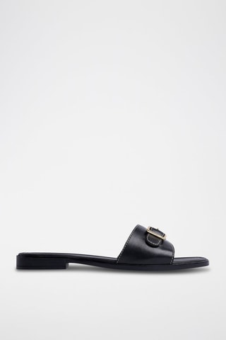 Sandalias de piel ovina - Negro