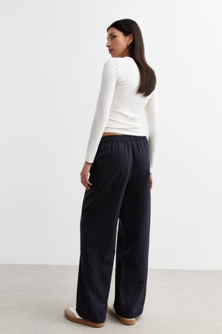 Pantalón wide leg - Azul marino