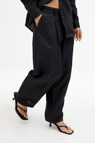 Pantalón de lino - Negro