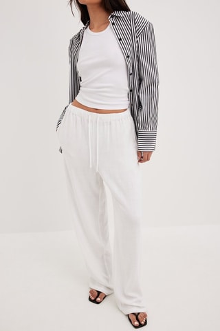Pantalón wide leg - Blanco