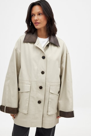 Chaqueta oversize - Beige