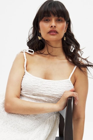 Vestido midi - Blanco