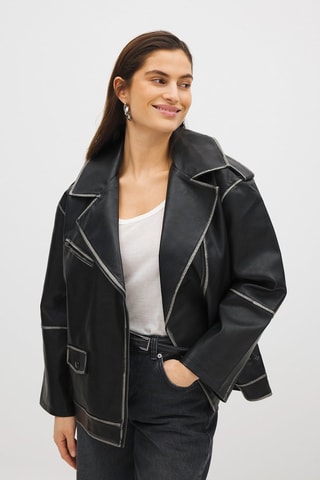 Cazadora oversize - Negro