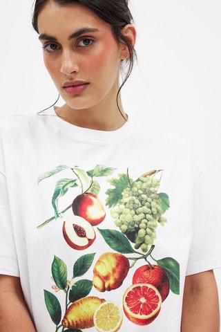 Camiseta oversize - Blanco
