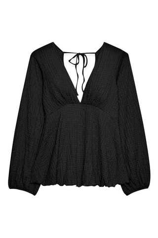 Blusa relaxed fit - Negro