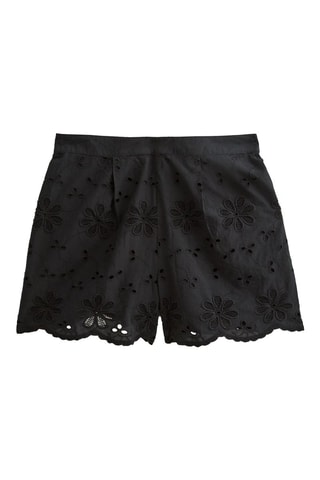 Short regular fit de tiro alto - Negro
