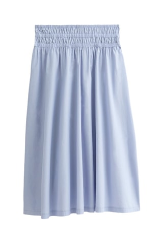 Falda larga de talle alto - Azul claro