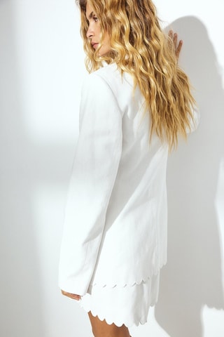 Blazer de lino - Blanco