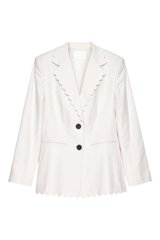 Blazer de lino - Blanco