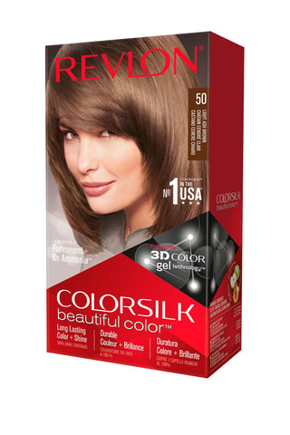 Permanente Haarkleuring Colorsilk - Licht Askastanjebruin - 130 ml