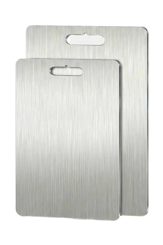 2 tablas para cortar de acero inoxidable - 15 x 25 cm, 24 x 34 cm