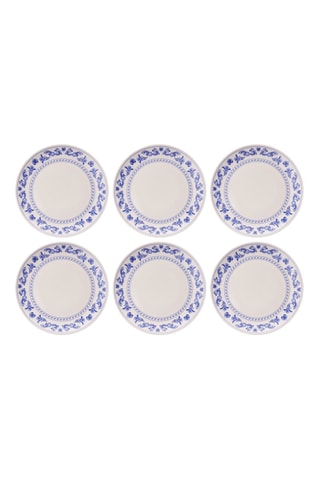 6 platos llanos de cerámica - 25,5 cm