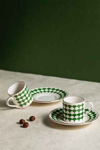 Juego de café de porcelana - 2 personas