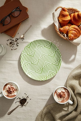 6 platos de postre de porcelana - 19 cm