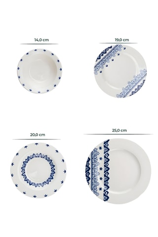 Vajilla de porcelana - 24 piezas