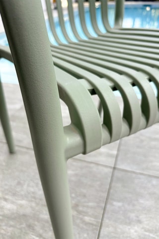 2 sillones de jardín apilables Tiago - Verde oliva
