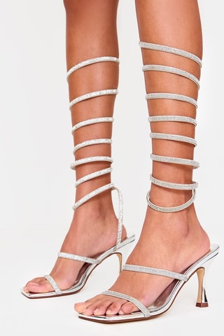 Sandalias de tacón - Plateado - Pretty Little Thing