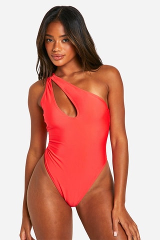 Asymmetrisch Badpak - Rood