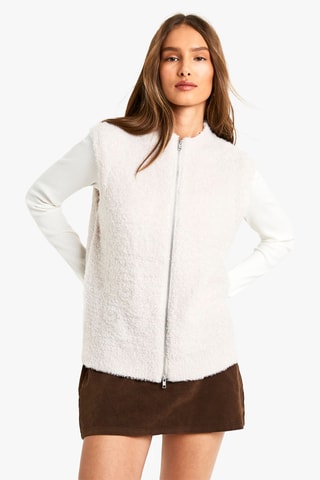 Mouwloos Vest - Ecru