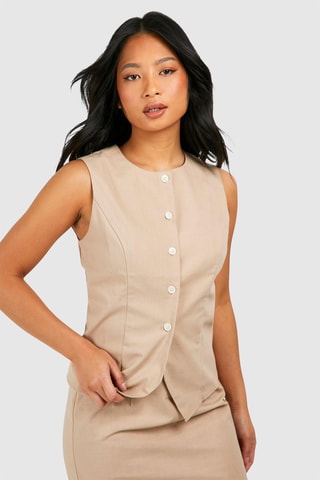 Mouwloos Vest - Beige