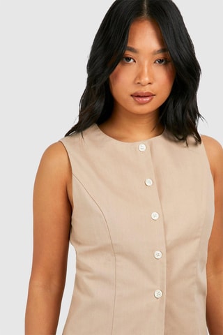 Mouwloos Vest - Beige