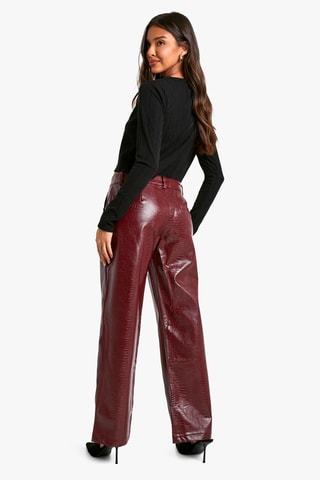 Broek Straight - Bordeauxrood
