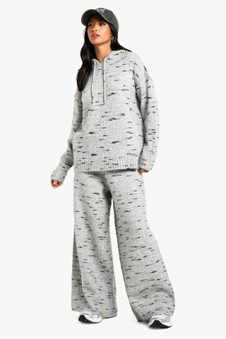 Broek Wide Legs - Gemêleerd Grijs