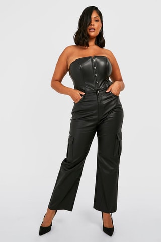 Cargobroek Hoge Taille - Zwart