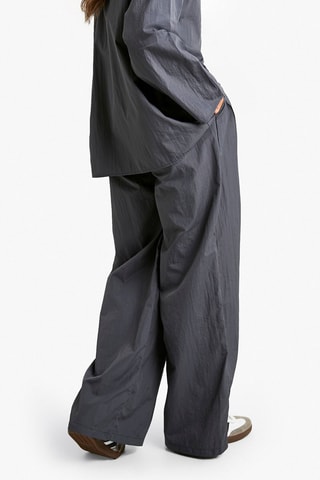 Broek Wide Legs Hoge Taille - Antraciet