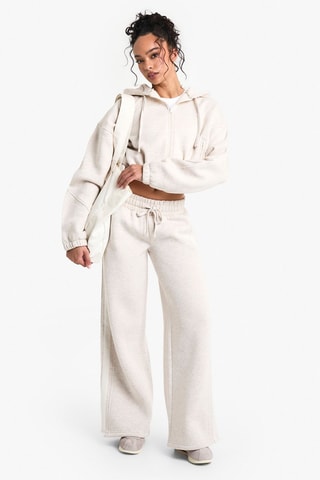 Broek Straight - Gemêleerd Lichtgrijs
